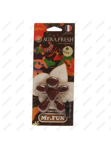 Ароматизатор на дефлектор полимерный (coffee) 23г Mr.Fun AURA FRESH AURA FRESH 23463