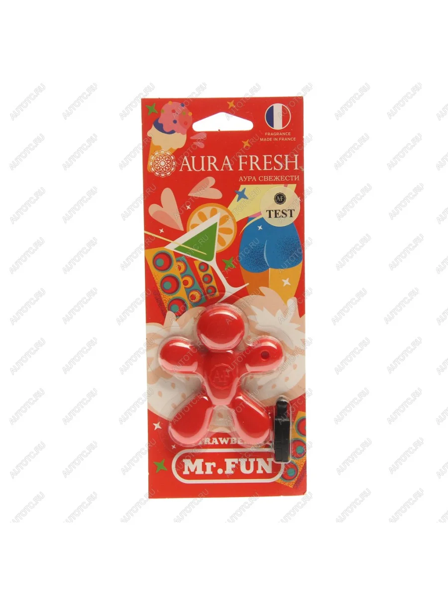 Ароматизатор на дефлектор полимерный (strawberry) 23г Mr.Fun AURA FRESH AURA FRESH 23475  в Самаре Самарской области