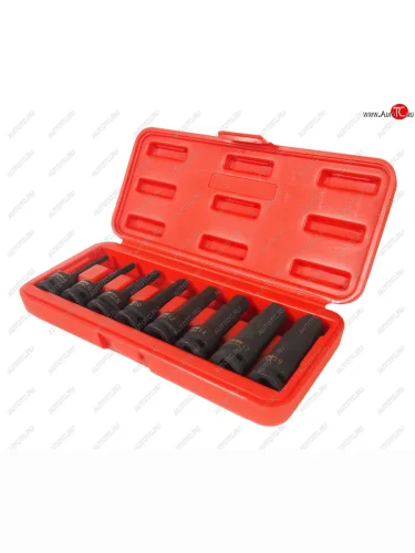 Набор бит-головок 12 HEX H5-19ммх78мм ударных 8 предметов в кейсе JTC JTC TOOLS CO., LTD jtc-j408lh