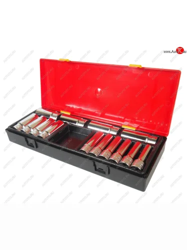 Набор головок торцевых 12 6-ти гранных 10-32мм глубоких 14 предметов в кейсе JTC JTC TOOLS CO., LTD jtc-k4141