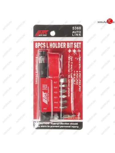 Набор бит 14 PHILIPS POZIDRIV с Г-образным держателем 8 предметов JTC JTC TOOLS CO., LTD jtc-5360