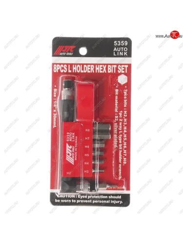 Набор бит 14 HEX H2-8мм 6-ти гранных с Г-образным держателем 8 предметов JTC JTC TOOLS CO., LTD jtc-5359