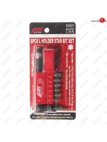 Набор бит 14 TORX Т10-Т40 с Г-образным держателем 8 предметов JTC JTC TOOLS CO., LTD jtc-5357