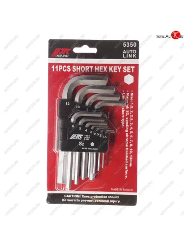 Набор ключей шестигранных 1.5-12мм Г-образных 11 предметов JTC JTC TOOLS CO., LTD jtc-5350