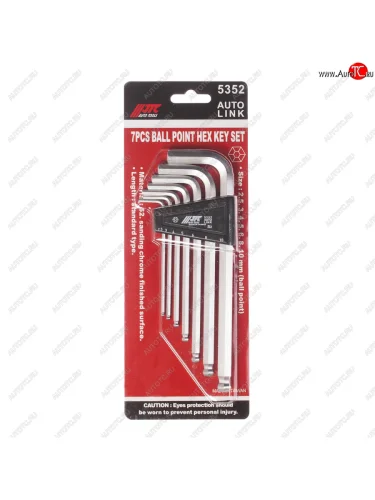 Набор ключей шестигранных 2.5-10мм Г-образных с шаром 7 предметов JTC JTC TOOLS CO., LTD jtc-5352