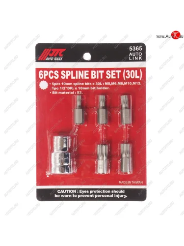 Набор бит 12 SPLINE с держателем М5-12 6 предметов JTC JTC TOOLS CO., LTD jtc-5365