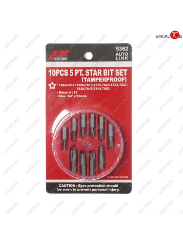 Набор бит 14 TORX ТS08-TS50 10 предметов в боксе JTC JTC TOOLS CO., LTD jtc-5362