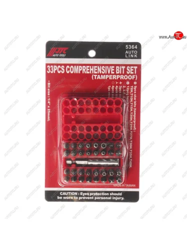 Набор бит 14 TORX, HEX, SPANNER с магнитным держателем 33 предмета в боксе JTC JTC TOOLS CO., LTD jtc-5364