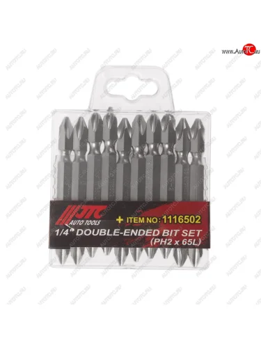 Набор бит 14 PHILIPS PH2 двусторонних удлиненных 10 предметов в боксе JTC JTC TOOLS CO., LTD jtc-1116502