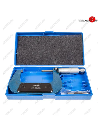 Микрометр 50-75мм 0.01мм в футляре ЭВРИКА ЭВРИКА er-05075
