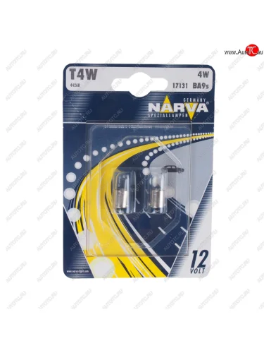 Лампа 12V T4W BA9s блистер (2шт.) NARVA NARVA 171314000
