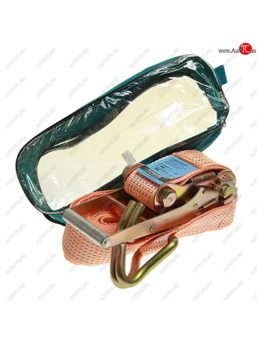 Стяжка крепления груза 10т 12м-75мм (полиэстер) с храповиком АВТО-ТРОС АВТО-ТРОС стг 7510-12