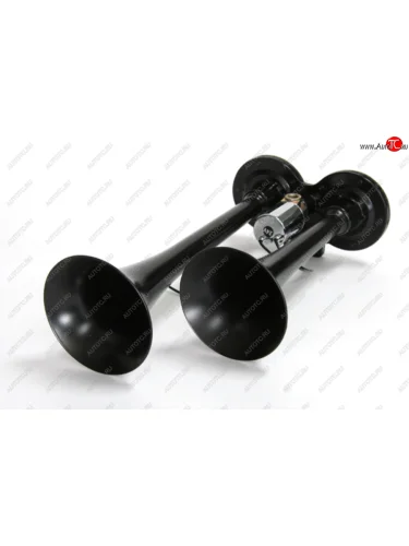 Сигнал звуковой 24V воздушный 2-х рожковый черный AT AT at62103