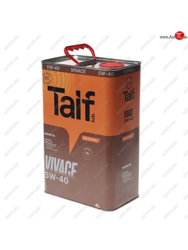 Масло моторное VIVACE PAO 5W40 SNCFA3B4 синт.4л TAIF TAIF 211026