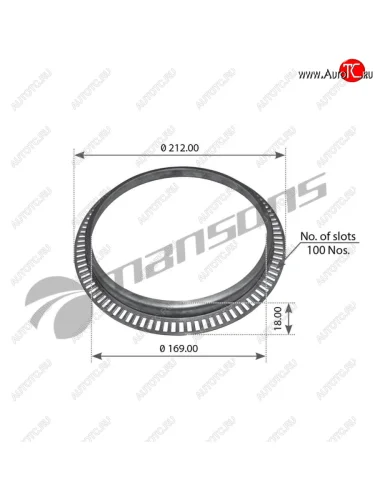 Кольцо АБС DAF XF95,XF105,CF65,CF85 (168x212x18) MANSONS MANSONS 200.030