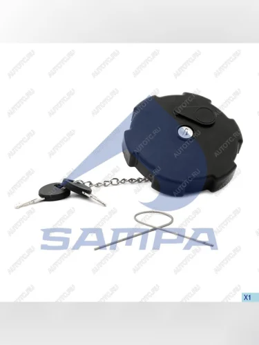 Крышка бака топливного IVECO MERCEDES RENAULT VOLVO с ключом (пластик) SAMPA SAMPA 209.201