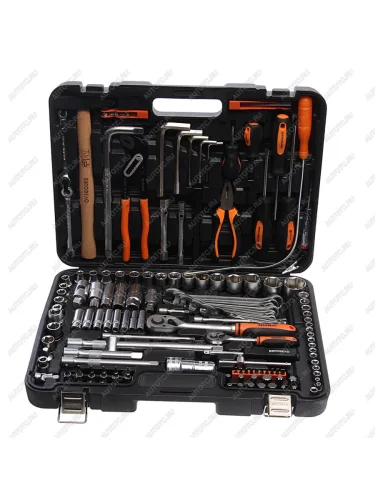 Набор инструментов 141 предмет слесарно-монтажный 12,14 6-ти гран. АВТОДЕЛО АВТОДЕЛО 39914