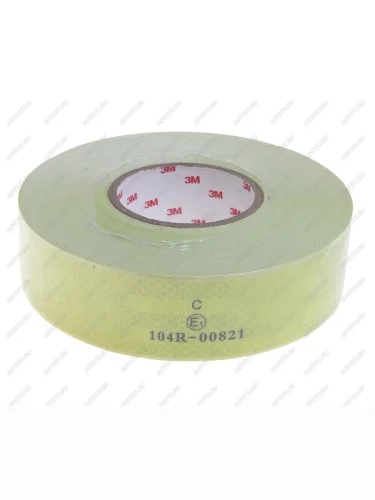 Лента светоотражающая салатовая (50м) призматическая NO NAME лнс50