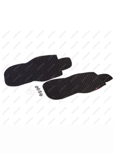 Накидка на сиденье твид черная серая строчка (4 предм.) (2шт.) Linen Cube Front CARFASHION CARFASHION 26201