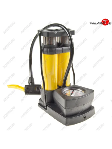 Насос ножной 2-х цилиндровый с манометром вертикальный АВТОСТОП АВТОСТОП ab-54010  