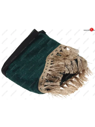 Ламбрекен ГАЗ-3302 на лобовое стекло с уголками кисти зеленый АВТОРЕАЛ АВТОРЕАЛ ламбрекен газ-3302 зеленый