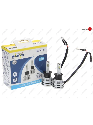 Лампа светодиодная 12V24V H3 19W PК22s 6500K бокс (2шт.) Range Perfomance LED NARVA NARVA 180583000