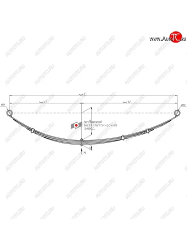 Рессора ГАЗ-24,3102,31029,3110 задняя (5 листов) L=1397мм ЧМЗ ЧМЗ 24-2912012-02