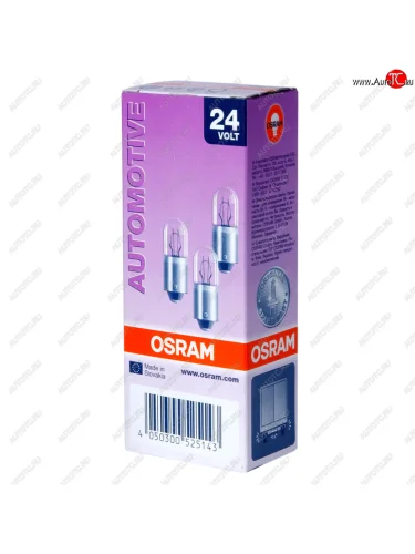 Лампа 24V T4W BA9s OSRAM OSRAM 3930