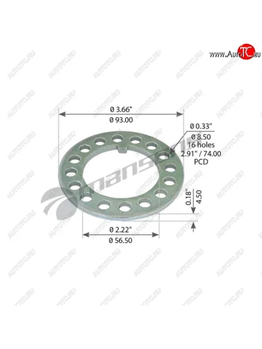 Кольцо стопорное SAF ступицы (57x93x5.5) MANSONS MANSONS 600.163