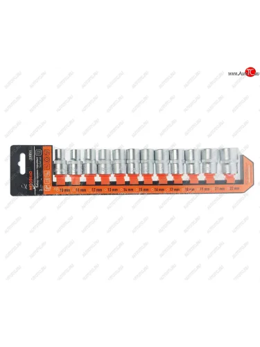 Набор головок торцевых 12 6-ти гранных 10-22мм 12 предметов на планке АВТОДЕЛО АВТОДЕЛО 39851