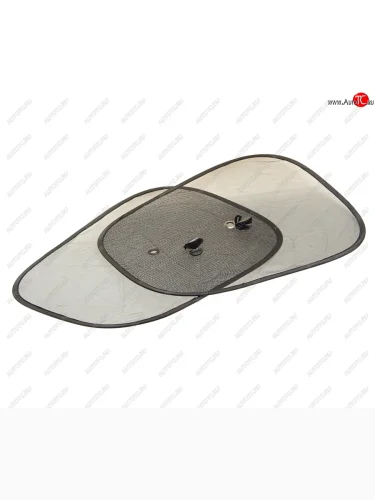 Шторка автомобильная для боковых стекол 44х36см присоска черная 2шт. PSV PSV 132621