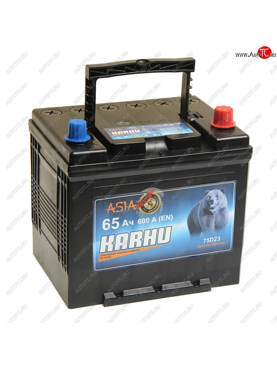 Аккумулятор KARHU Asia 65Ач обратная полярность KARHU 6ст65(0) 75d23l  в Самаре Самарской области
