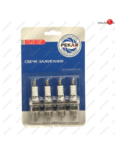 Свеча зажигания А14В ГАЗ-24 АИ-76 комплект 4шт. PEKAR PEKAR а14в