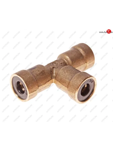 Соединитель трубки ПВХ,полиамид d=6мм тройник латунь CAMOZZI CAMOZZI put06