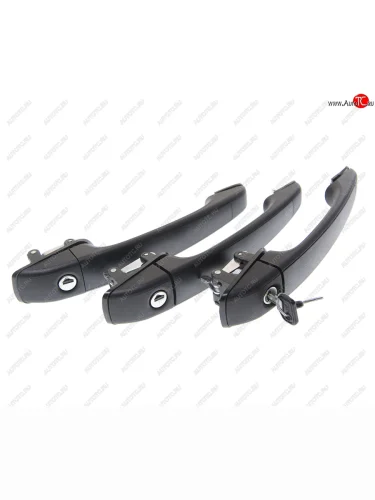 Ручка УАЗ-3741 двери наружная в сборе НО комплект 3шт.(единый ключ) NO NAME 3741-6105149