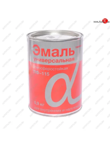 Краска черная 900г ПФ-115 АЛЬФА АЛЬФА 703