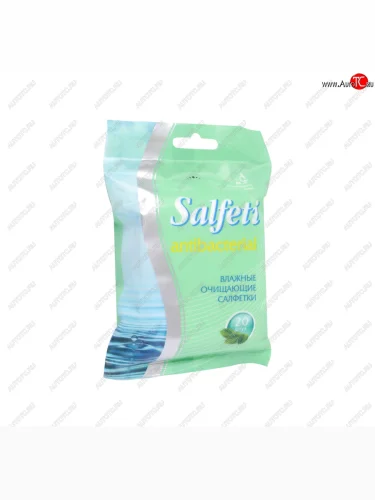 Салфетка влажная антибактериальная 20х15см в мягкой упаковке 20шт. SALFETI АВАНГАРД 70900
