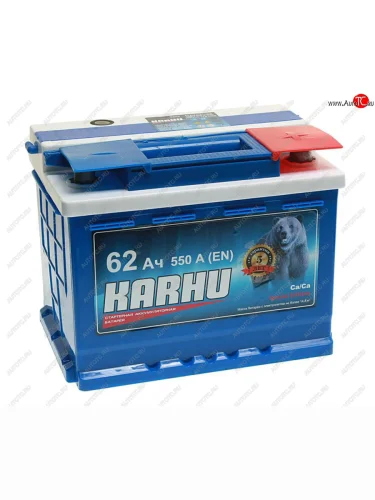 Аккумулятор KARHU 62Ач обратная полярность KARHU 6ст62(0)