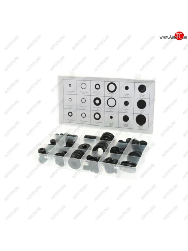 Набор колец резиновых D=6.35-25.4мм 125шт. СИБРТЕХ СИБРТЕХ 47599