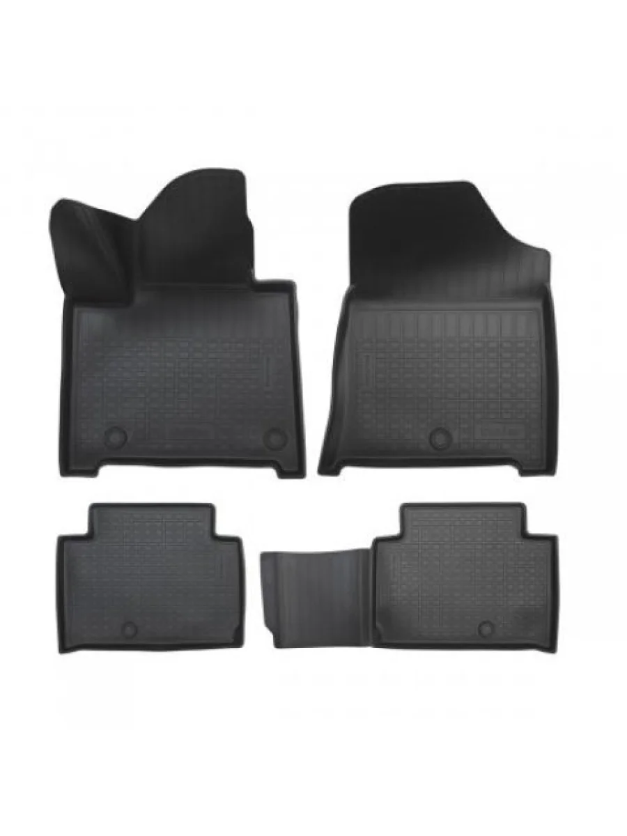 Коврики салонные (1,2 ряд, 7 мест) Norplast Unidec Hyundai Santa Fe 5 MX5 (2022-2025) (черные)  в Самаре Самарской области