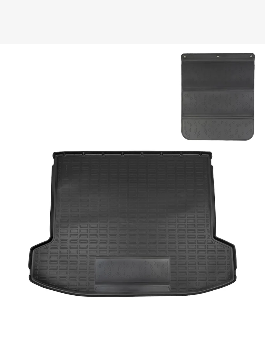 Коврики в багажное отделение с защитным фартуком Norplast Unidec Hyundai Tucson NX4 (2020-2022) (черный)  в Самаре Самарской области