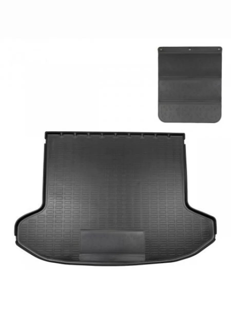 Коврик в багажное отделение с защитным фартуком (без сабвуфера) Norplast Unidec  KIA Sportage (2021-2025) 5 NQ5 (черный)  в Самаре Самарской области
