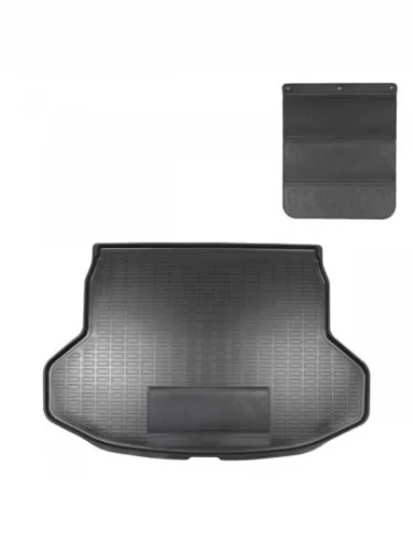 Коврик в багажное отделение с защитным фартуком Norplast Unidec (черный) Changan CS55 Plus (2021-2025)
