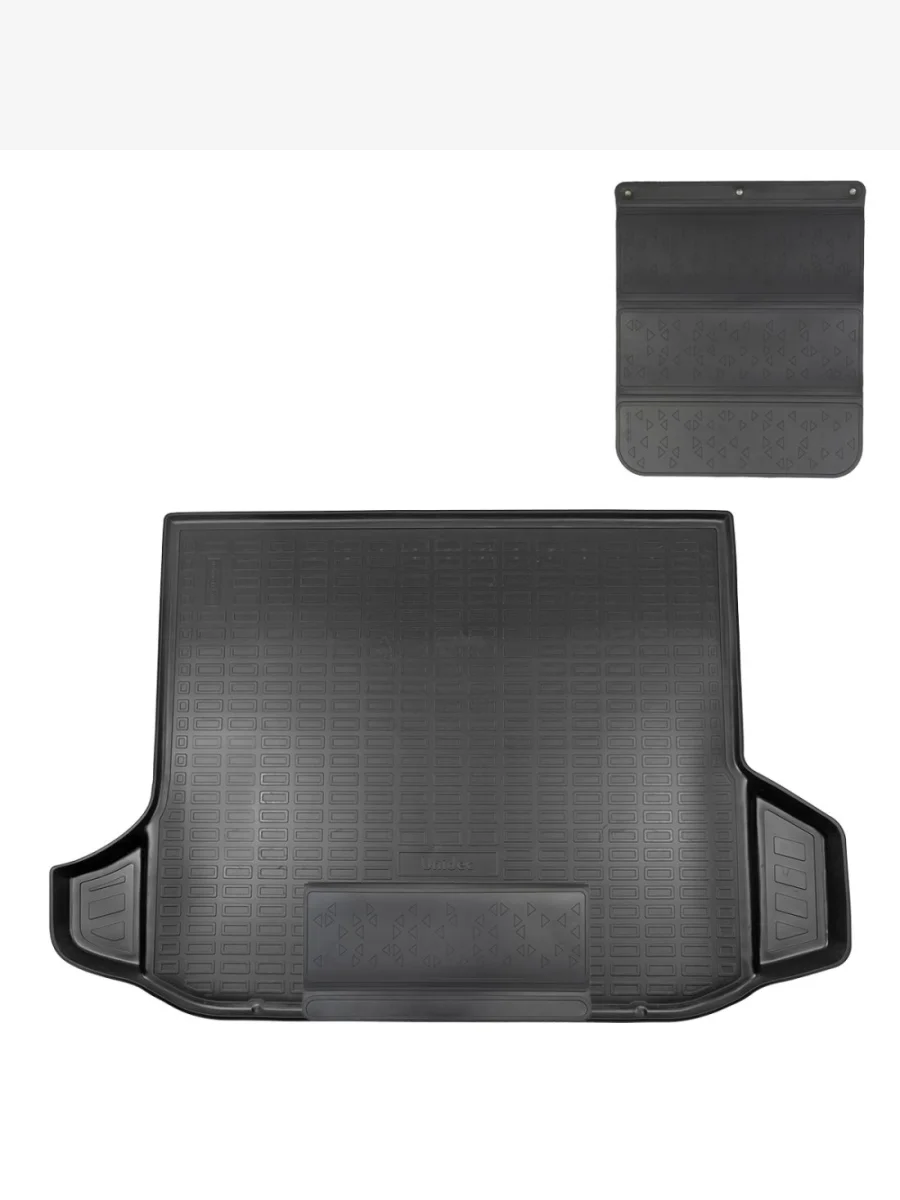 Коврик в багажное отделение с защитным фартуком Norplast Unidec Chevrolet Equinox дорестайлинг (2016-2021) (черный)  в Перми Пермском крае