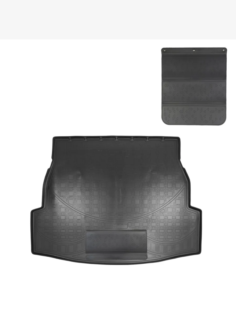 Коврик в багажное отделение с защитным фартуком Norplast Unidec Toyota RAV4 XA50 5 дв. дорестайлинг (2018-2025) (черный)  в Керчи Республика Крым