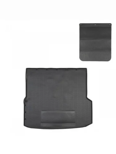 Коврик в багажное отделение с защитным фартуком Norplast Unidec (черный) Geely Monjaro (2022-2025)