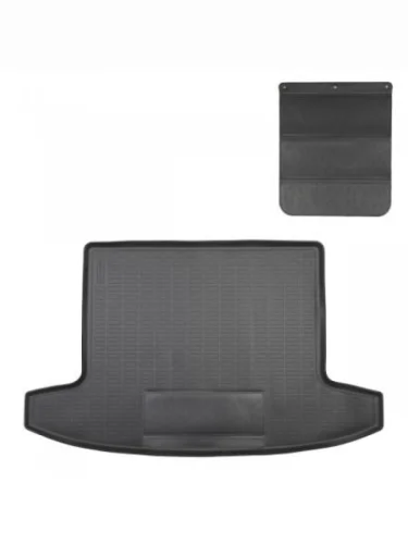 Коврик в багажное отделение с защитным фартуком Norplast Unidec (черный) Geely Coolray SX11 рестайлинг (2023-2025)