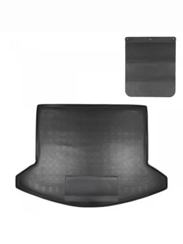 Коврик в багажное отделение с защитным фартуком Norplast Unidec (черный) Mazda CX-5 KF (2016-2025)