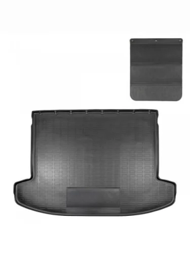Коврик в багажное отделение с защитным фартуком Norplast Unidec (черный) Hyundai Tucson NX4 (2020-2022)