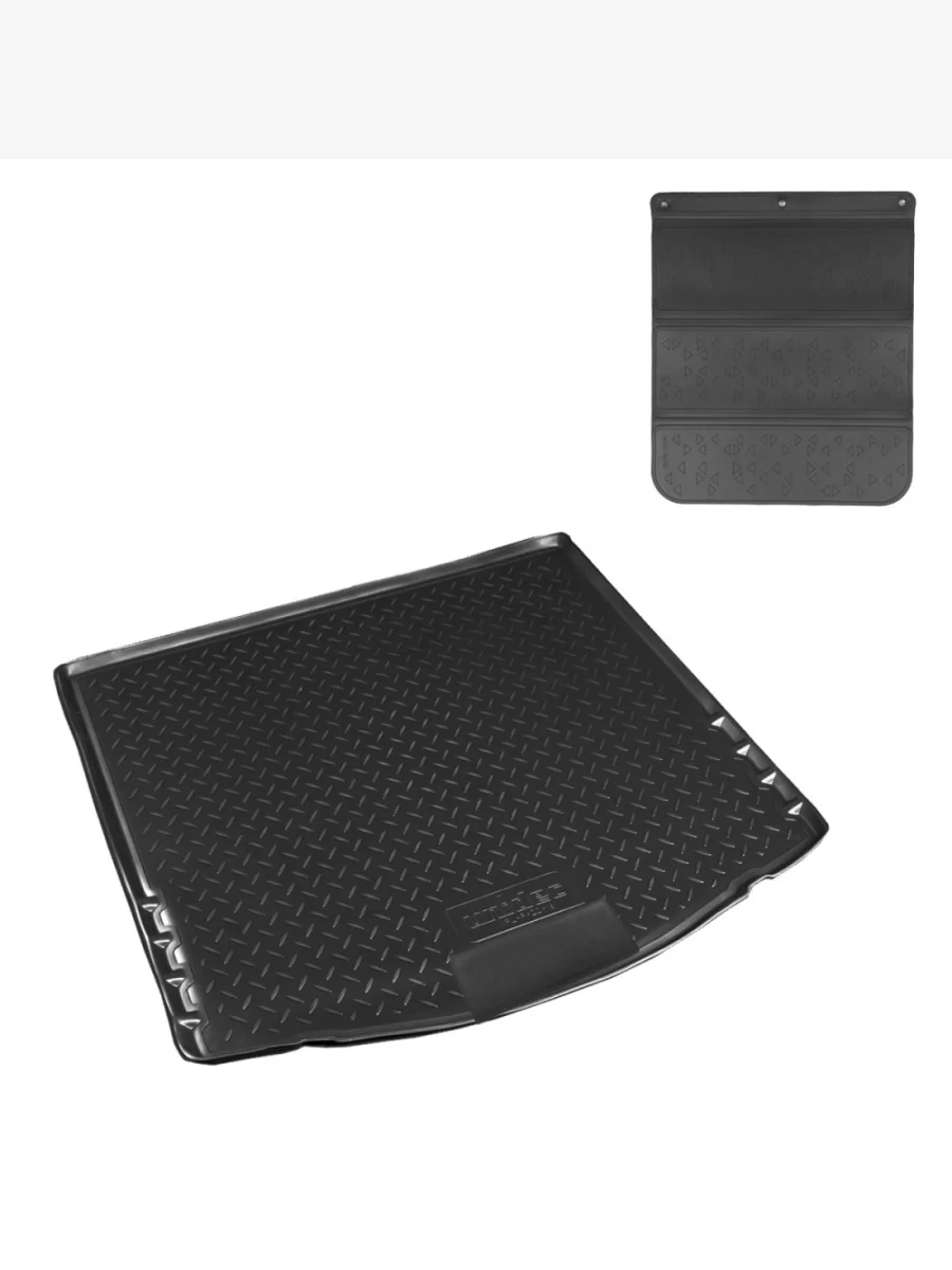 Коврик в багажное отделение с защитным фартуком Norplast Unidec Ford Fusion 1 хэтчбэк дорестайлинг (2002-2005) (черный)  в Керчи Республика Крым